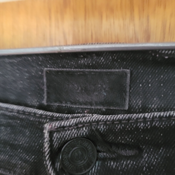 MOTHER The Stunner High Rise Skinny Jeans – Step Fray Ankle – Dark Gray Black - Picture 3 of 6